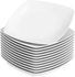 Melamine 9.5'' 6Pcs Deco Dinner Plate Square Set