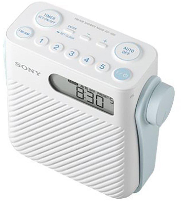 SONY ICF-S80 SHOWER RADIO WITH SPEAKER WHITE