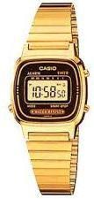 Casio Ladies Gold Tone Digital Watch Alarm Chronograph LA670WGA-1CR