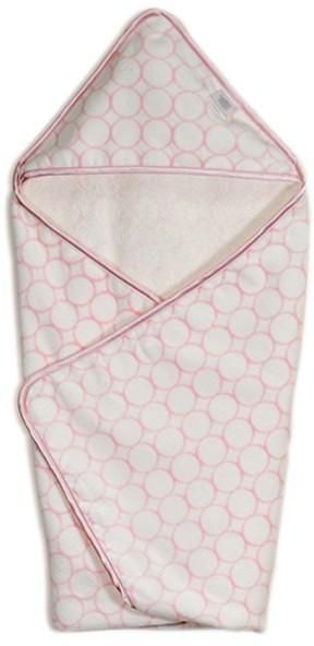 Swaddle Designs Organic Hooded Towel - Pastel Pink Circles