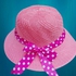 Children Girls Summer Sunscreen Boater Hat Weave Beach Hat-25cm