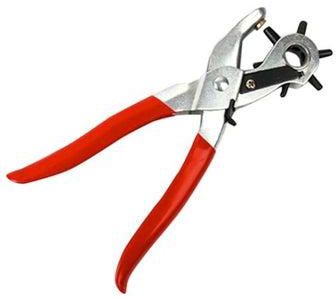 Punch Plier For Leather And Plastic Red/Silver