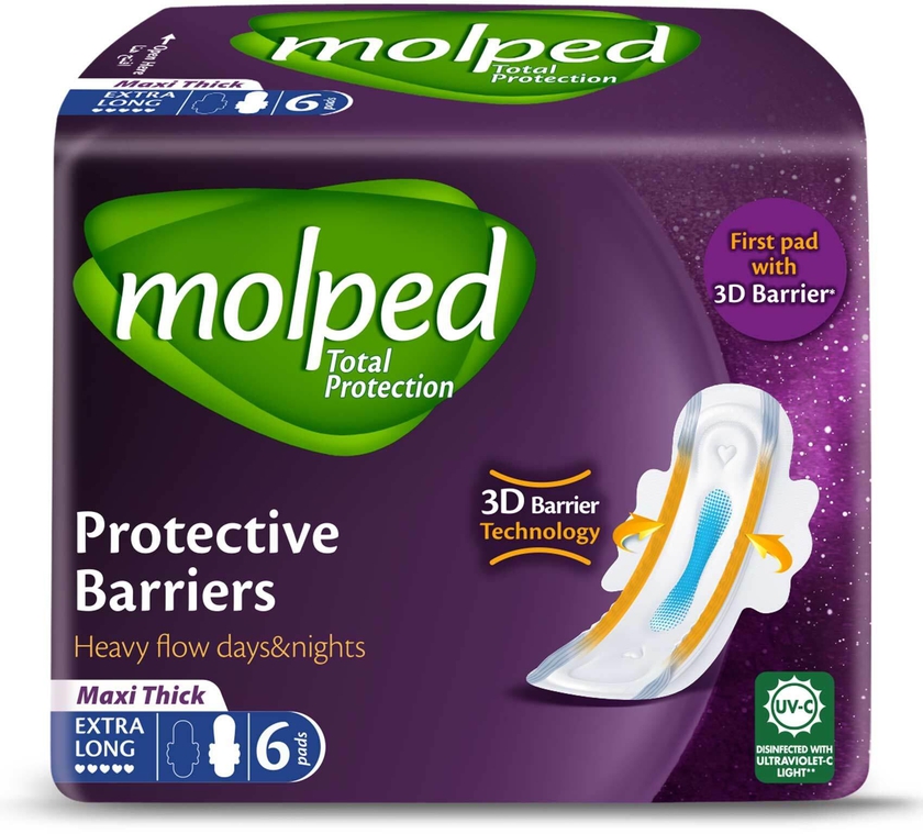 Molped Total Protection - Size Extra Long - 6 Pads