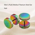 MT Men Women Earrings Medical Titanium Steel Ear Bone Nail Punk Round Dumbbells-colorful-6mm