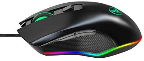 HXSJ A866 USB 6400dpi Four-speed Adjustable RGB Light-emitting Wired Game Optical Mouse