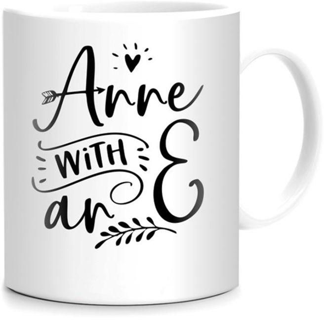 Anne With An E Printed Mug White/Black 11.5x10.5x10.5 centimeter