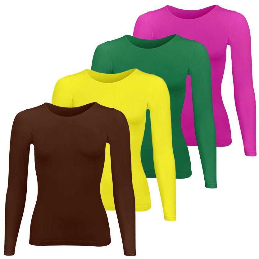 Silvy Set Of 4 T-Shirts For Women - Multicolor, 2 X-Large