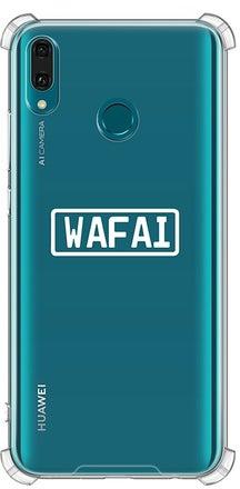 غطاء حماية واقٍ مضاد للصدمات من السيليكون لهاتف هواوي Y9‏ (2019) بطبعة تحمل اسم "Wafai"