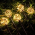 مصباح كرة الاسلاك النحاسية - مصباح الحدائق الشمسي - قطعتان
