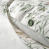 TIMJANSMOTT غطاء لحاف و غطاء مخدة - أبيض/نقش زهور ‎150x200/50x80 سم‏