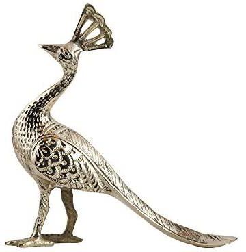 Aatm Brass Handicraft Figurine Peacock Statue Best for Home & Office Decoration & Feng Shui Gift Purpose Handicraft (5.8 and 0.8 Inches)