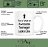 5Aup Christmas Gifts Funny Awesome Teenager Coffee Mug, This Is What an Awesome Teenager Looks Like, 11Oz Novelty Cups for Daughter Son Child, Unique Birthday Gifts from Dad Mom