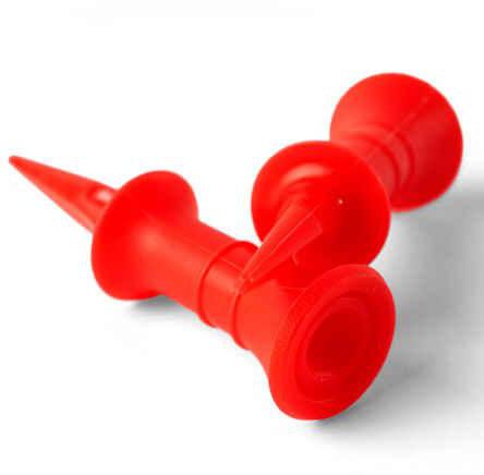 GOLF PLASTIC STEP TEES x10 24mm - INESIS 100 RED