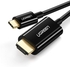 UGREEN USB C to HDMI Cable 4K USB Type C to HDMI Adapter Cable Thunderbolt 3 Compatible for Macbook Pro,Samsung Note 9 S9 S8 Plus Note 8,Huawei Mate 10 Pro,Google Chromebook Pixel-Black 2Meter
