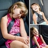 2Pcs Child Car Safety Cover Harness Strap Cars Adjuster Pad Baby Kid Seat Belt Seatbelt Clip Seat Belt Adjustable Knob Belt (Red + Grey)