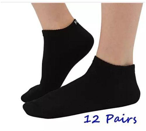 Fashion Men's Sharp Cotton Socks(12 Pairs)- Black