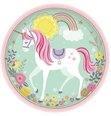 8-Piece Magical Unicorn Paper Plate Set
