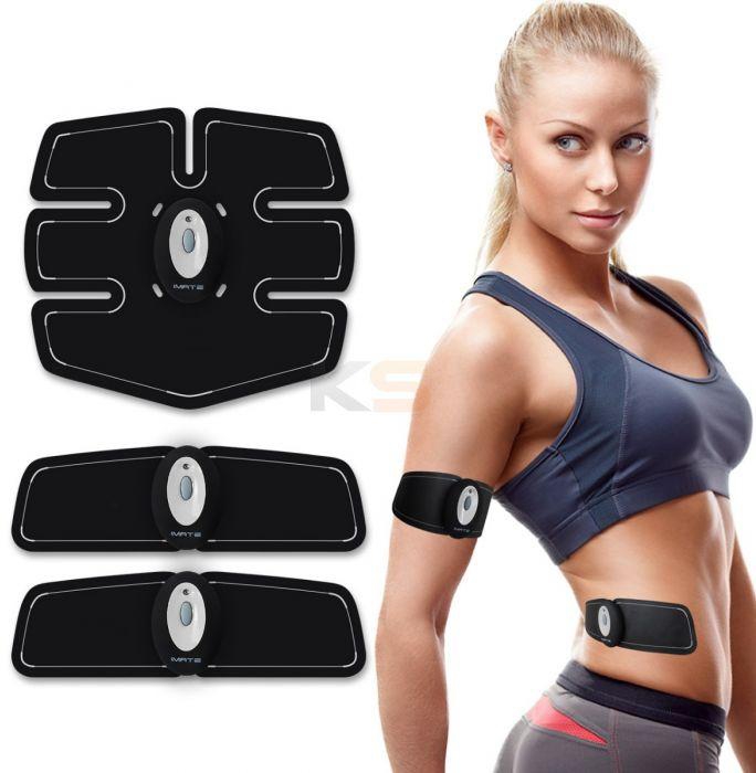 IMATE imate3 Wireless Six Pad Body Toning ABS Fit Weight Muscle Training Gear Belt with Remote Control for Female Black