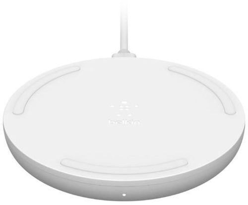 Belkin BOOST UP Wireless Charging Pad - 10W Fast Qi Certified for iPhone 11/11Pro/ 11 Pro Max/Xs Max/XR/XS/X/8 Plus/8, Samsung Galaxy Note 10, 10+, Huawei & other QI enabled devices - White