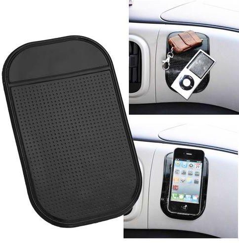 Mobile Phone USB MP3 Anti Slip Holder Car Dash Non Dashboard Sticky Mat Pad - Black