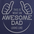 Mavazi Afrique Awesome Dad T-shirt - Navy Blue