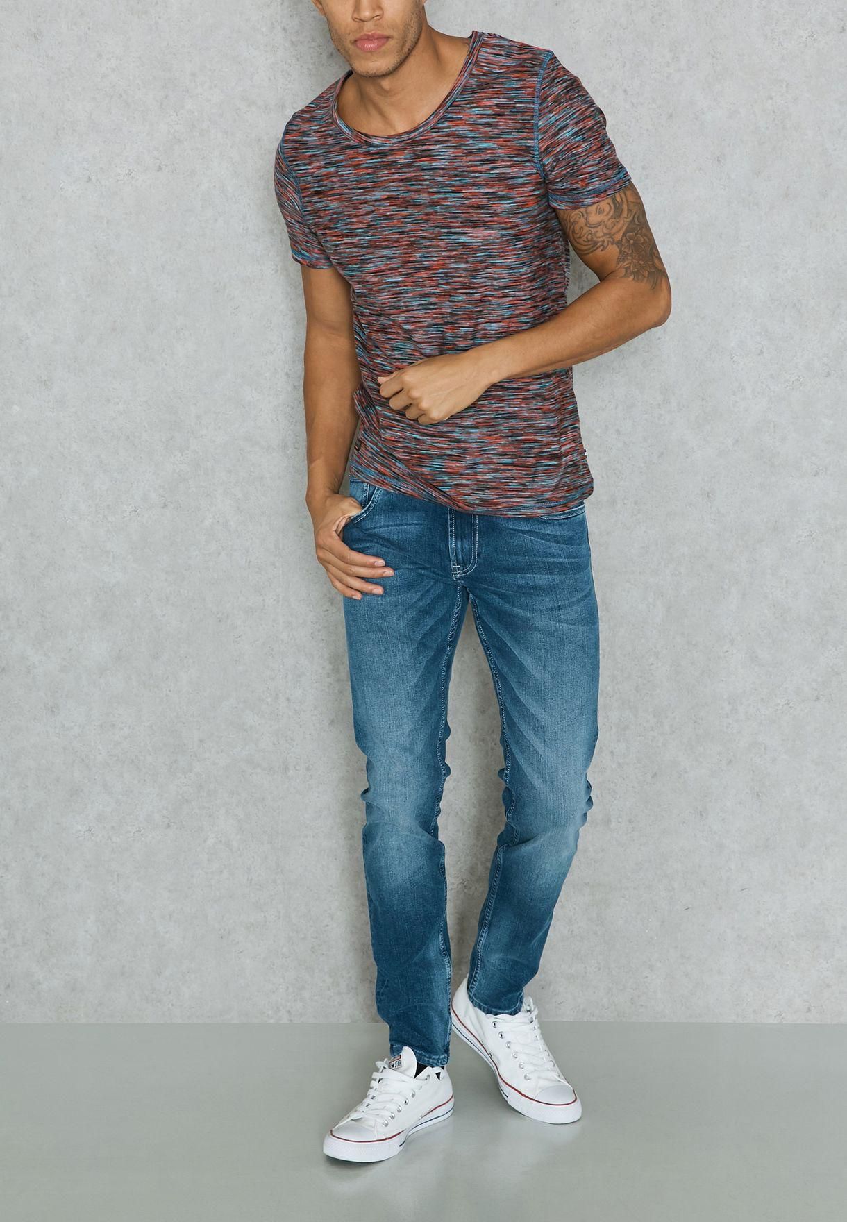 Skinny Fit Mid Wash Jeans