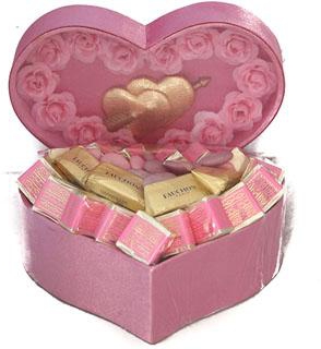 Pink heart Chocolate and Dragee Box