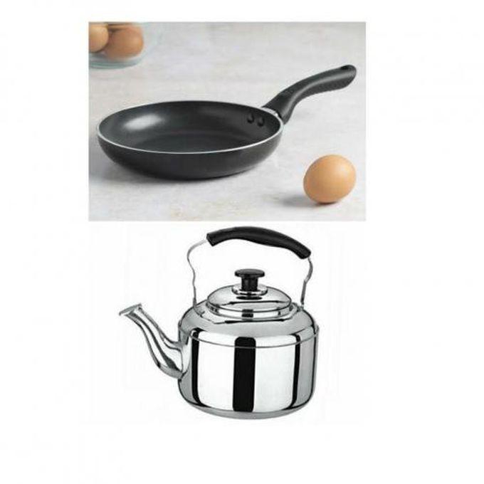 3 Litres Whistling Kettle & Non Frying Pan