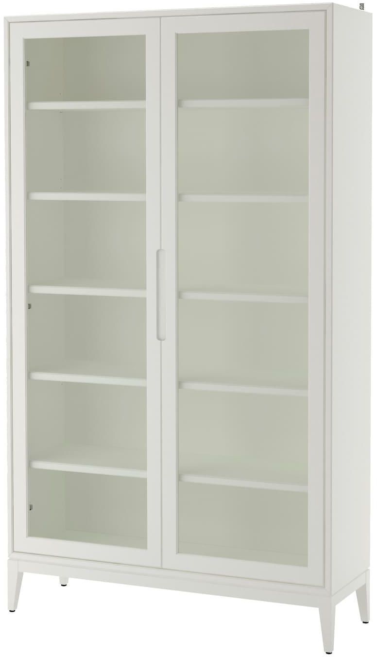 REGISSÖR Glass-door cabinet - white 118x203 cm