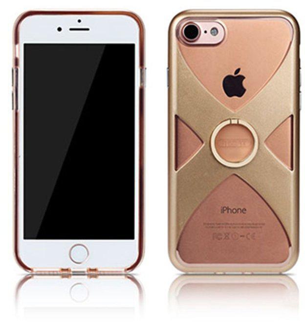 Bdotcom Remax X Creative series Back Cover with Ring Holder for iPhone 7 Plus 5.5' (Gold)
