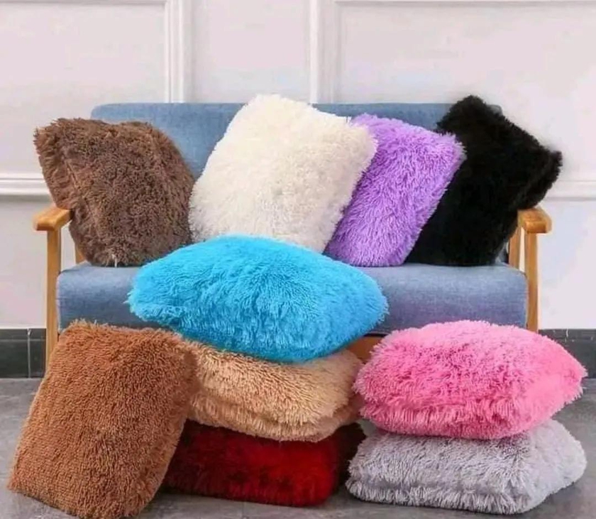 Fluffy throw pillow cases