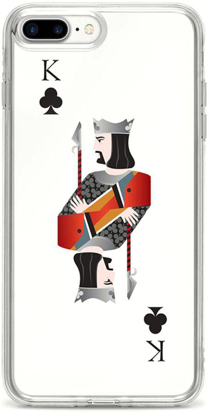 Protective Case Cover For Apple iPhone 8 Plus King Of Clubs Full Print