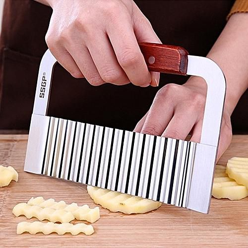 Sunsky Stainless Steel Fruits Vegetables Wave Shaped Cutting Creative Cut Tool
