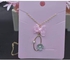 Bow Pendant Necklace - Gold & Rose