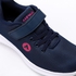 Air Walk Canvas Decorative Lace Up Girls Sneakers - Navy Blue