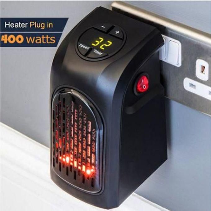 Portable Digital Mini Handy Heater, Built-in Wall Outlet - 400W