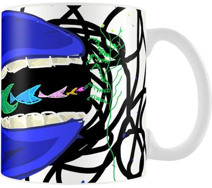 YM Sketch Fish Ceramic Mug