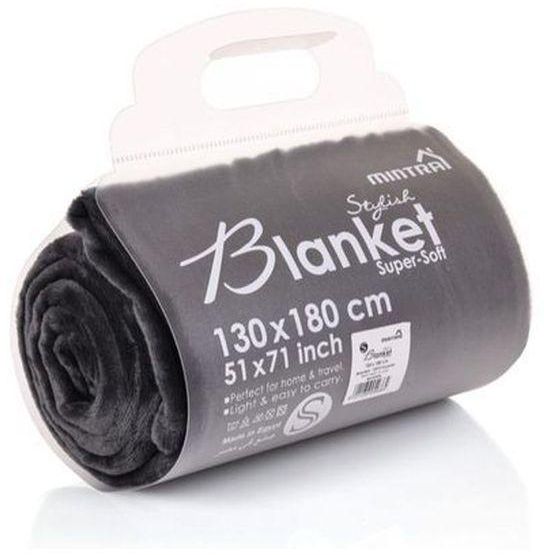 Mintra Warm Microfiber Blanket - 130×180 Cm - Grey