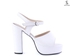 Lifestylesh H-1 Stylish High Heel Leather Sandal - White