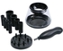 11-Piece Electric Makeup Brush Cleaner Set Black/Clear