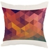 Triangles Printed Cushion Cover Orange/Pink/Yellow 40x40centimeter