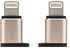 ريماكس محول مايكرو USB الى لايتنينج من RA-USB2 - ذهبي، عدد المنافذ: 1
