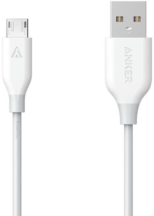 ANKER PowerLine Micro USB (10ft / 3m)  - WHITE - A8134H21