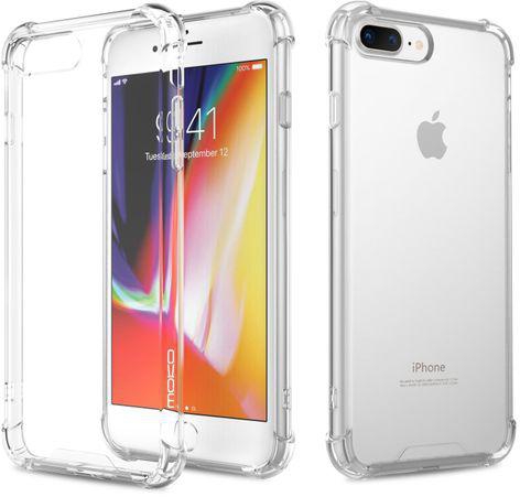 Generic iPhone 8 Plus Crystal Clear Case Shockproof TPU Edge + Rigid PC Hard Back Cover