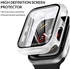 ONMROAD Protective Case Compatible with Apple Watch 38mm Series 3/2/1 with Tempered Glass Screen Protector Replacement for iWatch Cover 38mm - White