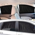 Car Curtains,2 x 50s Car Interior Sun Shade Window Curtain Adjustable Windshield Sunshade Drape Visor Valance Curtain Universal Automotive Interior Accessories Fit for Cars Trucks(Black)