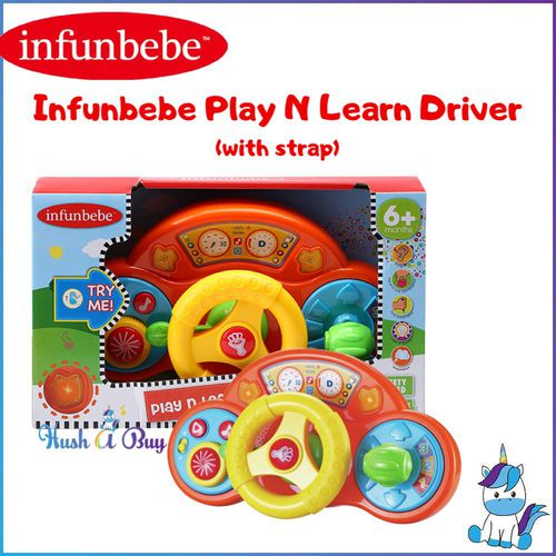 Infunbebe Play N Learn Driver With Strap - Musical Sterring Wheel