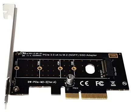 محول من PCI لـ NVME – كارت محول لهارد SSD من واجهة PCI-E وPCI Express 3.0 x4 لواجهة NVME M.2، يدعم هارد SSD بواجهة MM.2 2280 و2260 و2242 و2230