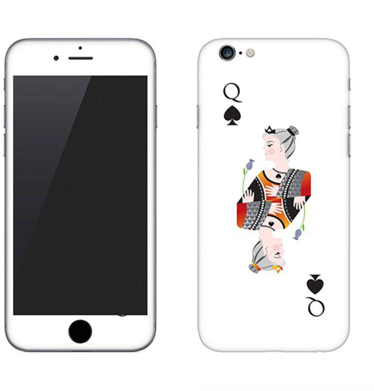 Vinyl Skin Decal For Apple iPhone 6S Queen Of Spades