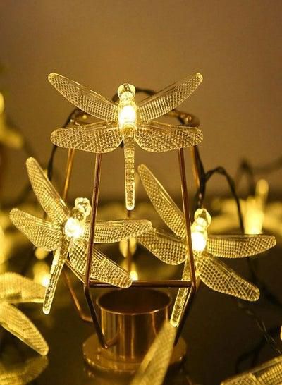 LED Dragonfly Solar String Lights For Outdoor Garden And Yard Decoration